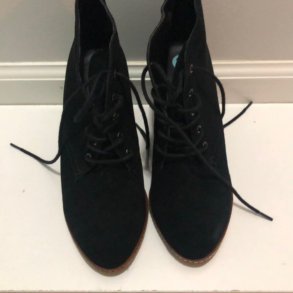 Black Lace-up Booties